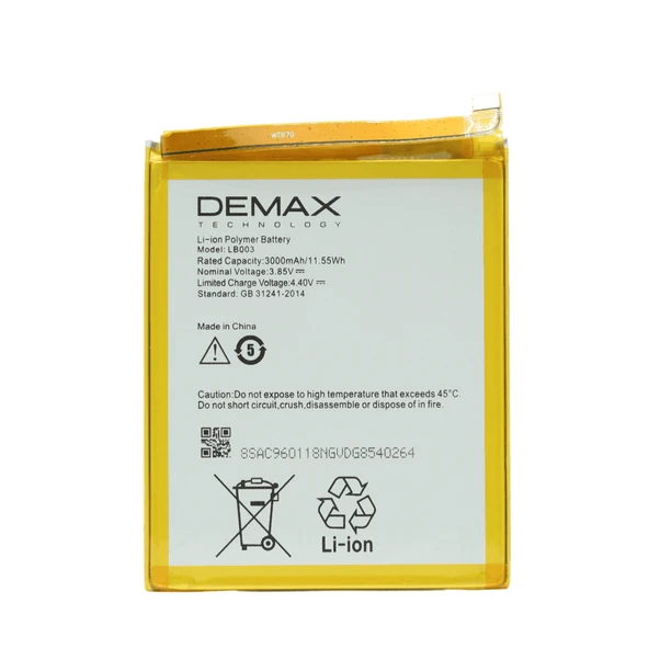 Demax Lenovo K5 Güçlendirilmiş Batarya LB003 ürün görseli 1