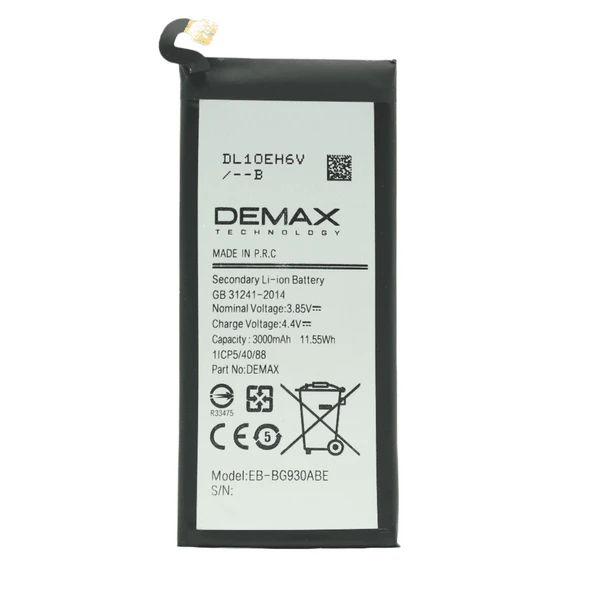 Demax Samsung Galaxy S7 Güçlendirilmiş Batarya EB-BG930ABE ürün görseli 1
