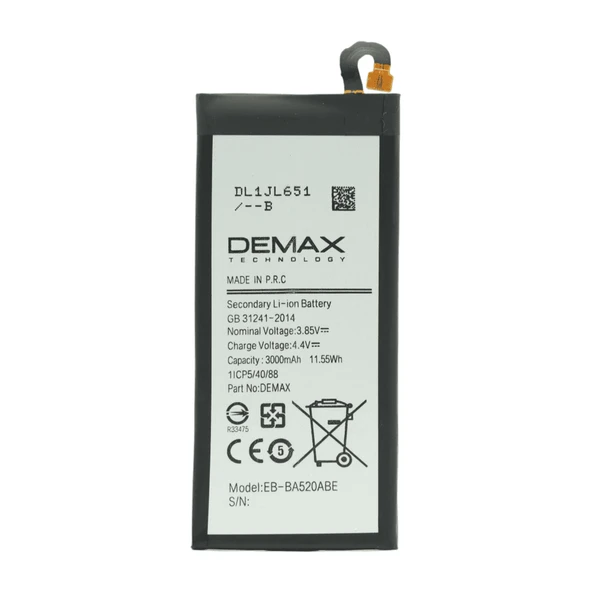 Demax Samsung Galaxy A520 2017 Güçlendirilmiş Batarya EB-BA520ABE ürün görseli 1
