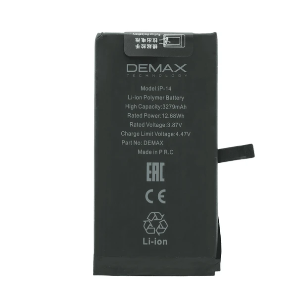Demax İphone 14 Güçlendirilmiş Yüksek Kapasiteli Batarya 3279 mAh ürün görseli 1