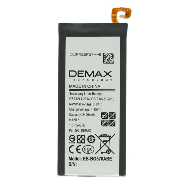Demax Samsung Galaxy J5 Prime Güçlendirilmiş Batarya EB-BG570ABE ürün görseli 1
