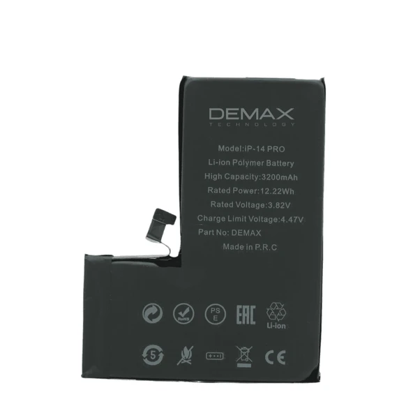 Demax İphone 14 Pro Güçlendirilmiş Yüksek Kapasiteli Batarya 3200 mAh ürün görseli 1