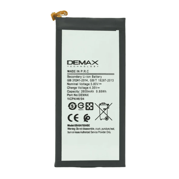 Demax Samsung Galaxy E7 Güçlendirilmiş Batarya EB-BA700ABE ürün görseli 1