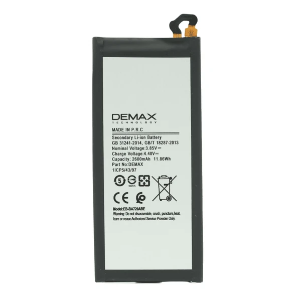 Demax Samsung Galaxy A720 2017 Güçlendirilmiş Batarya EB-BA720ABE ürün görseli 1