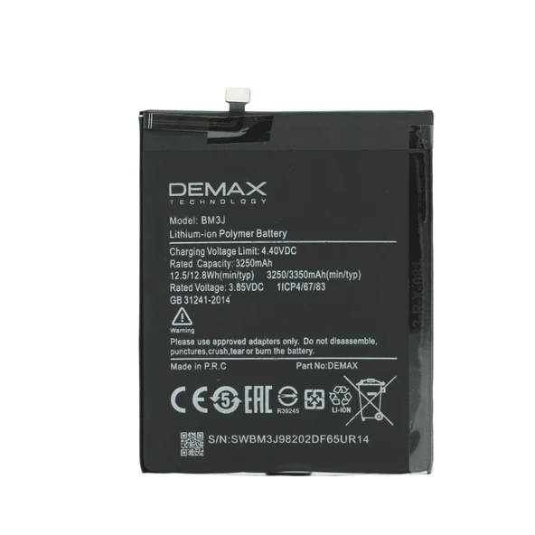 Demax Xiaomi Mi 8 Lite Güçlendirilmiş Batarya BM3J ürün görseli 1