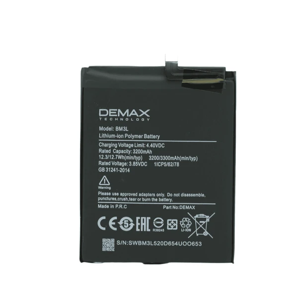Demax Xiaomi Mi 9 Güçlendirilmiş Batarya BM3L ürün görseli 1