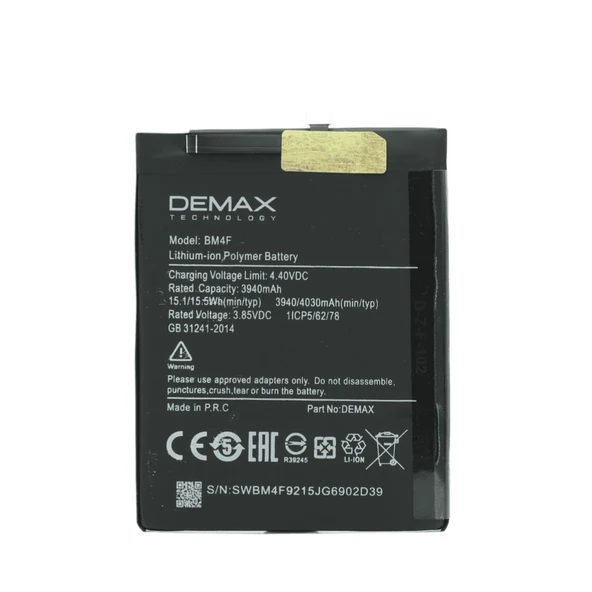 Demax Xiaomi Mi 9 Lite Güçlendirilmiş Batarya BM4F ürün görseli 1