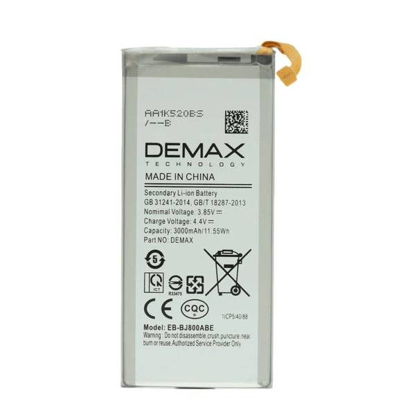 Demax Samsung Galaxy A6 Güçlendirilmiş Batarya EB-BJ800ABE ürün görseli 1
