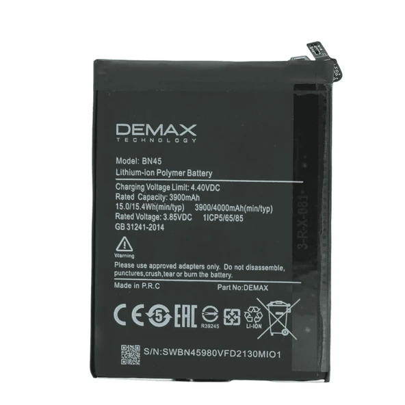 Demax Xiaomi Redmi Note 5 Pro Güçlendirilmiş Batarya BN45 ürün görseli 1