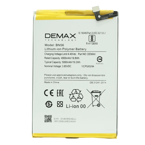 Demax Xiaomi Redmi A1 Plus Güçlendirilmiş Batarya BN56 ürün görseli 1