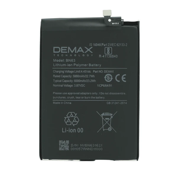 Demax Xiaomi Mi 10 Prime Güçlendirilmiş Batarya BN63 ürün görseli 1