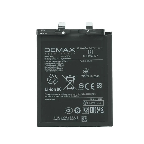Demax Xiaomi Mi 14 Güçlendirilmiş Batarya BP4Q ürün görseli 1