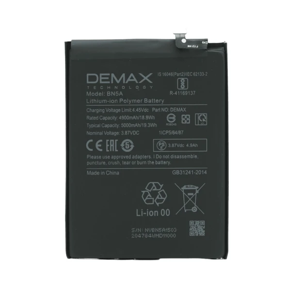 Demax Xiaomi Redmi Note 10 5G Güçlendirilmiş Batarya BN5A ürün görseli 1