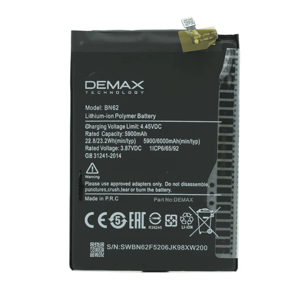 Demax Xiaomi Poco M3 Güçlendirilmiş Batarya BN62 ürün görseli 1