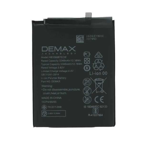 Demax Huawei P30 Lite Güçlendirilmiş Batarya HB356687ECW ürün görseli 1