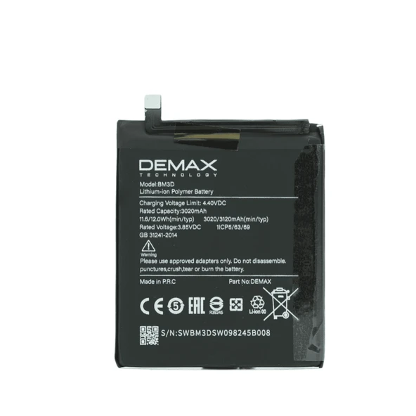 Demax Xiaomi Mi 8 SE Güçlendirilmiş Batarya BM3D ürün görseli 1