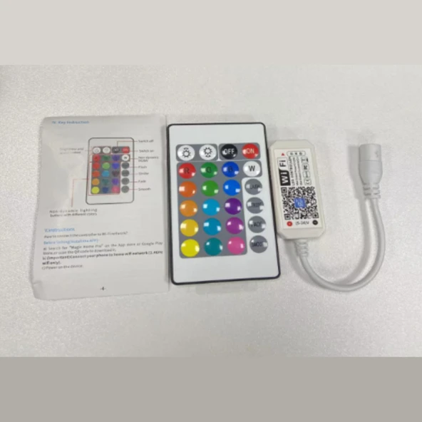 El kumandası RGB uzaktan kumanda LED ışık WIFI Remote controller kontrol 5metre DC 5-24V ürün görseli 1
