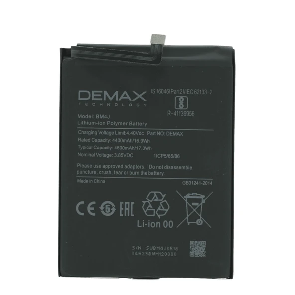 Demax Xiaomi Redmi Note 8 Pro Güçlendirilmiş Batarya BM4J ürün görseli 1