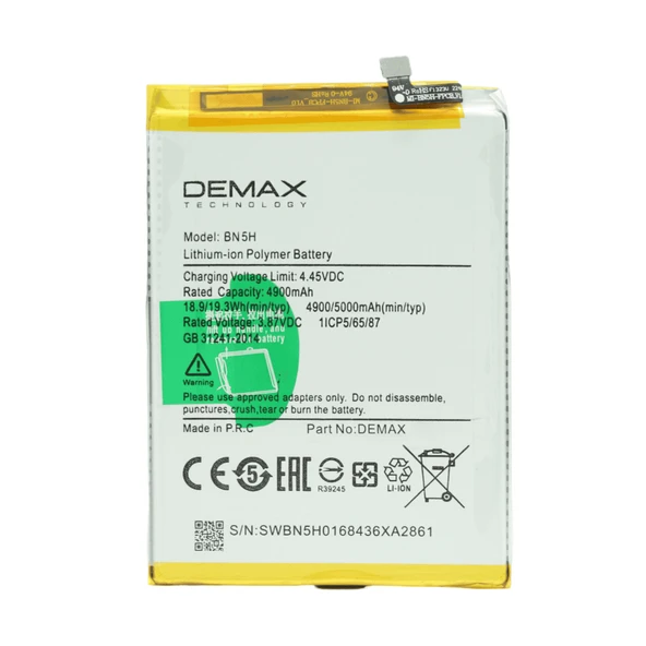Demax Xiaomi Poco M5 Güçlendirilmiş Batarya BN5H ürün görseli 1