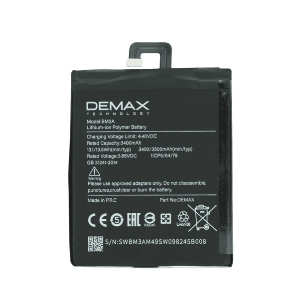 Demax Xiaomi Redmi Note 3 Güçlendirilmiş Batarya BM3A ürün görseli 1