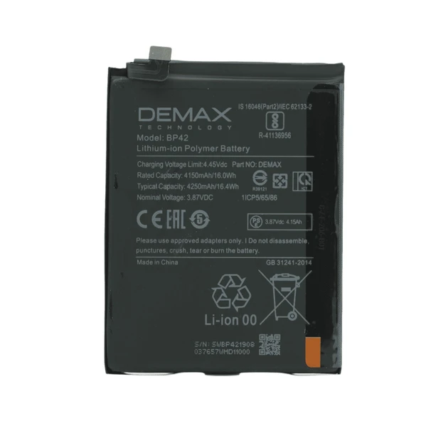 Demax Xiaomi Mi 11 Lite Güçlendirilmiş Batarya BP42 ürün görseli 1