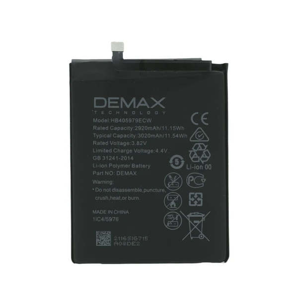 Demax Huawei Honor 8A Güçlendirilmiş Batarya HB405979ECW ürün görseli 1