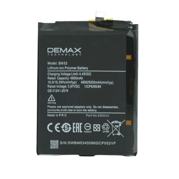 Demax Xiaomi Mi 10T Güçlendirilmiş Batarya BM53 ürün görseli 1