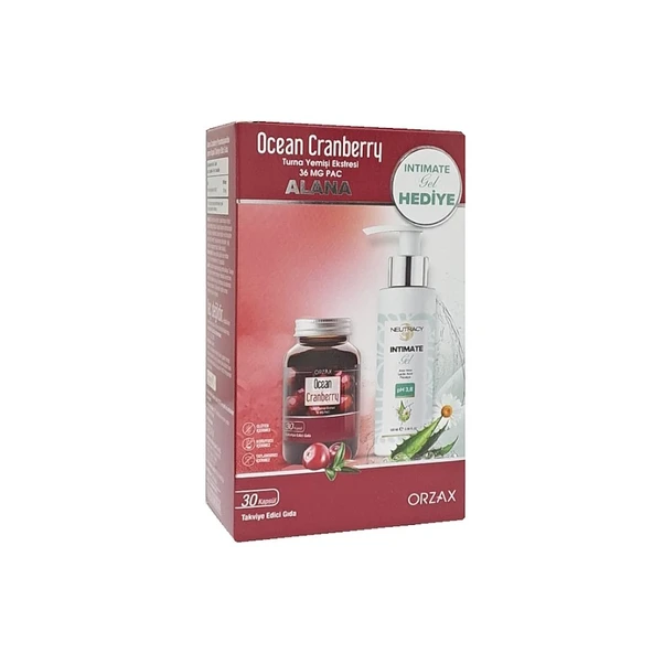 Ocean Cranberry Turna Yemişi Ekstresi  30 Kapsül Takviye Edici Gıda + Neutracy İntim Jel Hediyeli ürün görseli 1