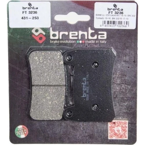 Benelli Bn 251 Ön Fren Organik 1 Takım Balata  Brenta ürün görseli 1
