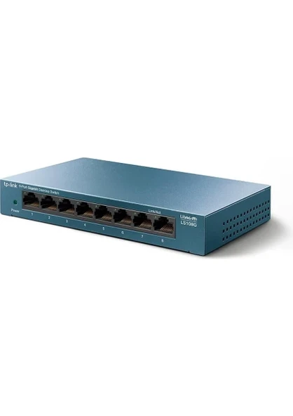 TP-Link LS108G 8 Port 10/100/1000 Mbps Desktop Switch - Resim 2