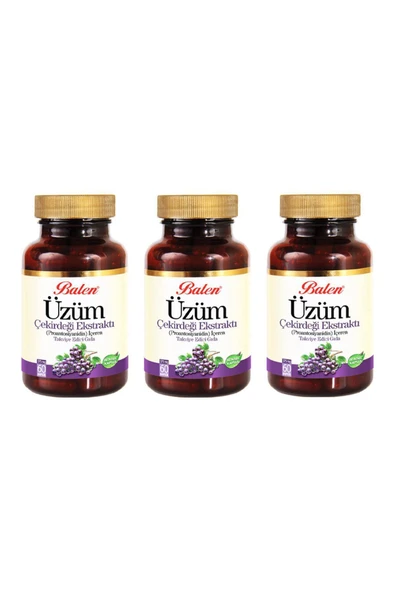 Balen Üzüm Çekirdeği Ekstraktı 300 mg 60 Kapsül 3'lü ürün görseli 1