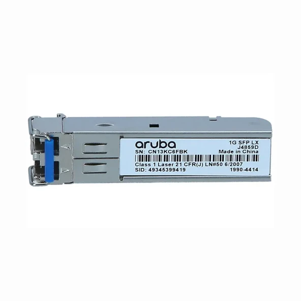 HPE Aruba 1G SFP LC LX 10km SMF XCVR J4859D ürün görseli 1