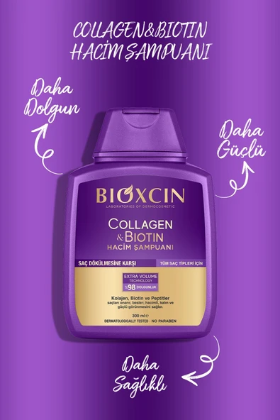 BIOXCIN BİOTİN COLLAGEN ŞAMPUAN 300ML - Resim 5