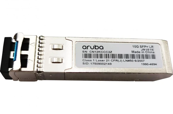 HPE Aruba 10G SFP+ LC LR 10km SMF XCVR J9151E ürün görseli 1