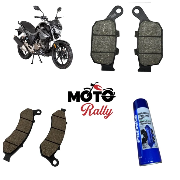 Mondial Drift L 125 Fren Balata Takımı Ön Ve Arka ve Balata Sprey ürün görseli 1