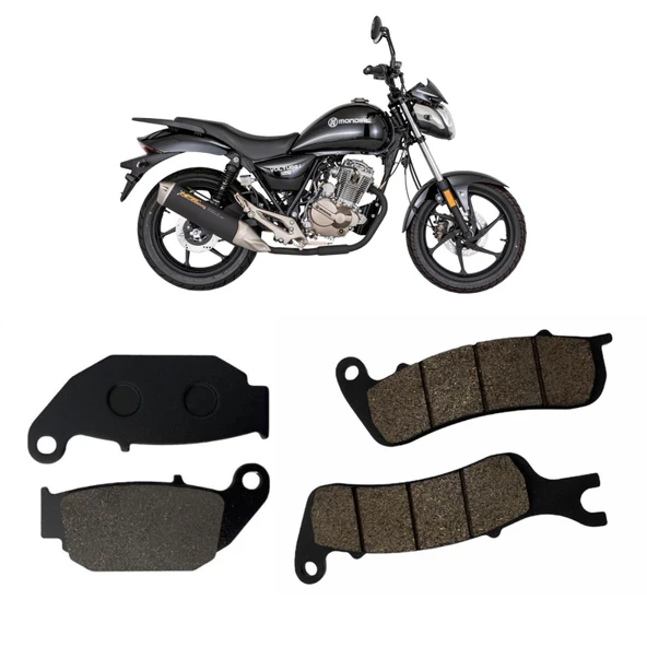 Mondial Vulture 125i Fren Balata Takımı Ön Ve Arka ürün görseli 1
