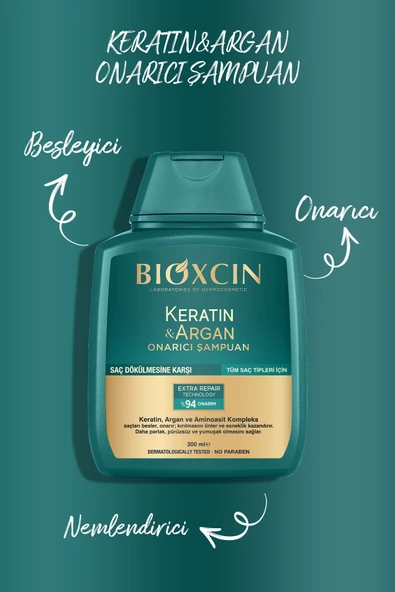 BIOXCIN KERATIN ARGAN ŞAMPUAN 300ML - Resim 6