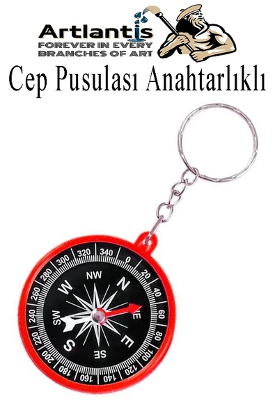 Pusula Anahtarlık Renkli 1 Adet Küçük Pusula Okul Deney Gezi Cep Pusulası Manyetik Pusula Plastik Öğrenci ürün görseli 1