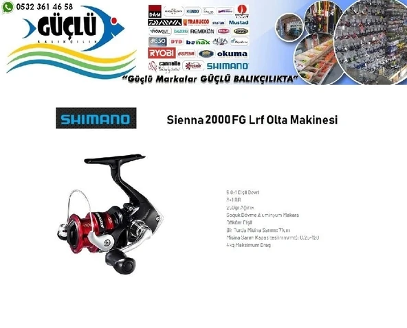 Lrf Olta Makinesi Shimano Sienna 2000 Fg ürün görseli 1