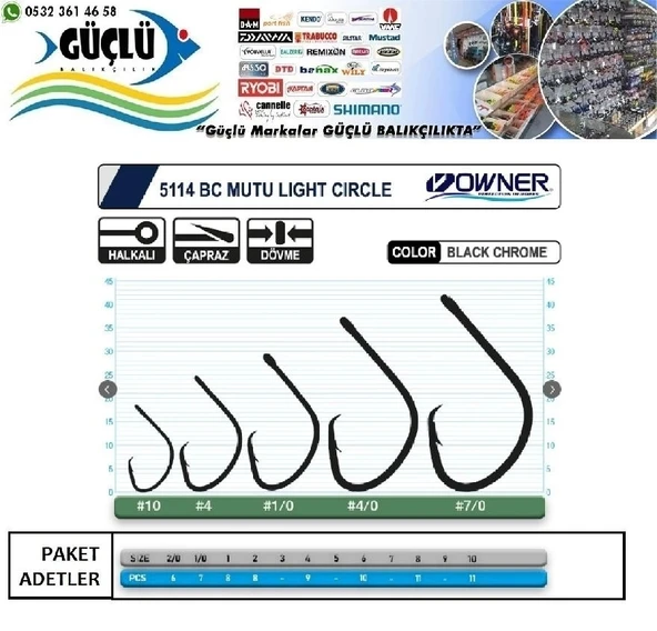 Owner 5114 Mutu Light Bc Olta İğnesi No:2/0 - Resim 3