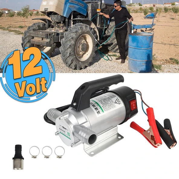 Araba Araç Otomobil Benzin Mazot Yağ Su Pompası 12 V Yakıt Transfer İkmal Aktarma Pompası 200 W ürün görseli 1