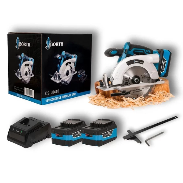 Börth CS-L0418 Akülü Daire Testere (2x4Ah) ürün görseli 1