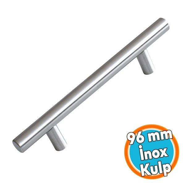 İnox Metal Mobilya Mutfak Çekmece Dolap Dolabı Kulbu Kulpu Kulpları (96 mm - 9.6 cm) ürün görseli 1