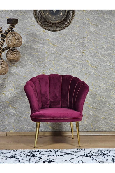 Tekli Gold Kaplama Sivriltme Ayak Bordo Döşeme Papatya Çay Seti Koltuk Takımı , Balkon, Salon, Ofis, Cafe Koltuk Takımı ürün görseli 1
