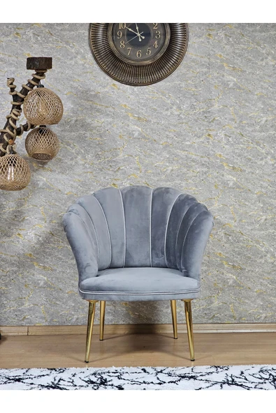 Tekli Gold Kaplama Sivriltme Ayak Gri Döşeme Papatya Çay Seti Koltuk Takımı , Balkon, Salon, Ofis, Cafe Koltuk Takımı ürün görseli 1