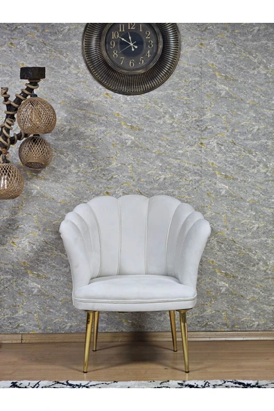 Tekli Gold Kaplama Sivriltme Ayak Krem Döşeme Papatya Çay Seti Koltuk Takımı , Balkon, Salon, Ofis, Cafe Koltuk Takımı ürün görseli 1