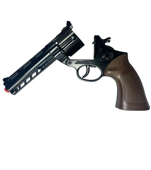 Oyuncak 25 cm Metal Kapsül Mantar Ses Çıkaran Kovboy Magnum Toplu Tabanca Çat Pat Demir Silah ürün görseli 1