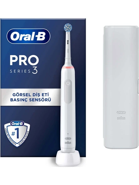 Oral-B Pro 3 3500 Şarj Edilebilir Diş Fırçası - Beyaz ürün görseli 1