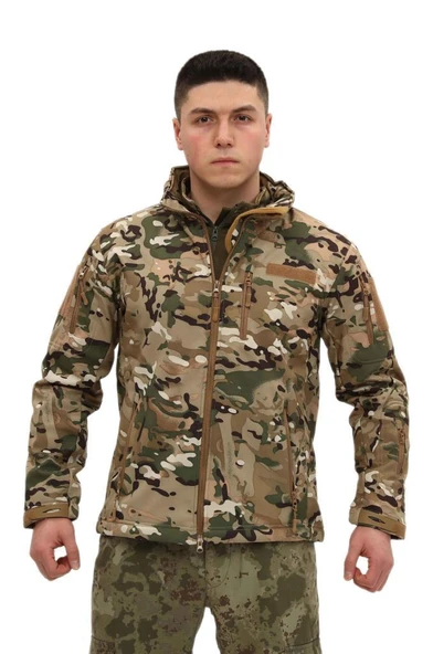 Single Sword Su ve Rüzgar Geçirmez Tactical Softshell Mont - Resim 11