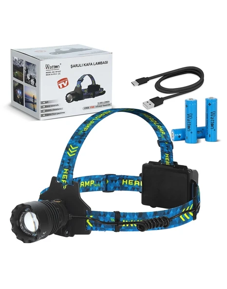 Watton Wt-627 CREE P360 LED ŞARJLI KAFA LAMBASI ürün görseli 1